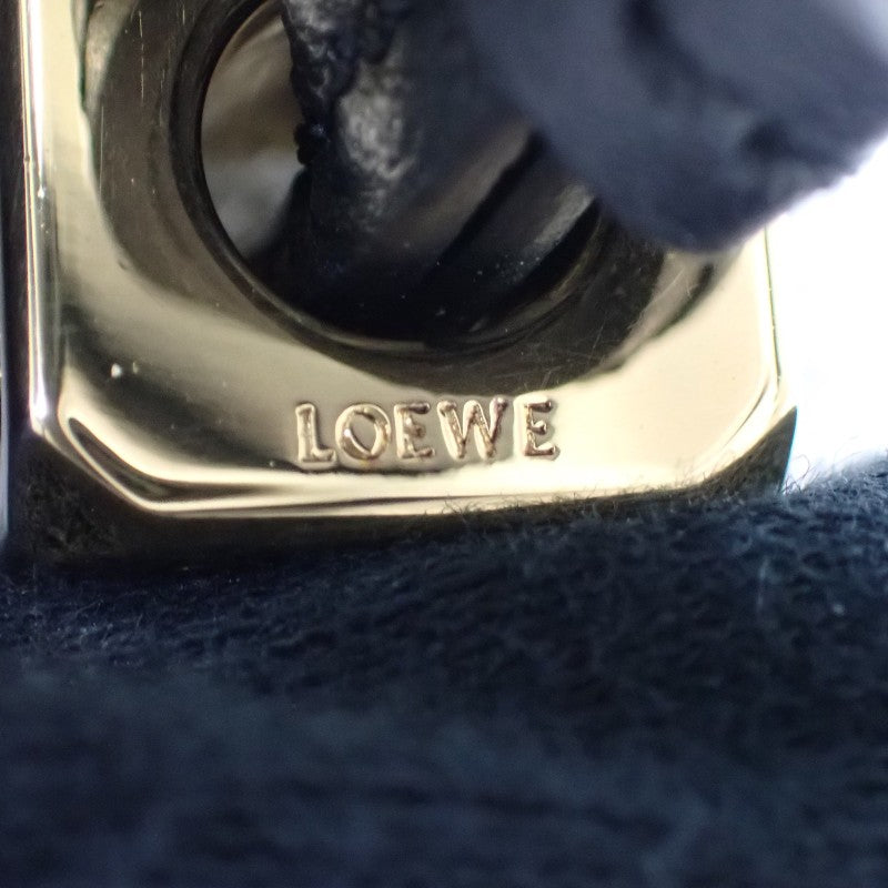 ロエベ LOEWE オウルチャーム フクロウチャーム C880232X04 バッグチャーム フェルト レザー ブラック グレー ゴールド金具 レディース【中古】【ABランク】
