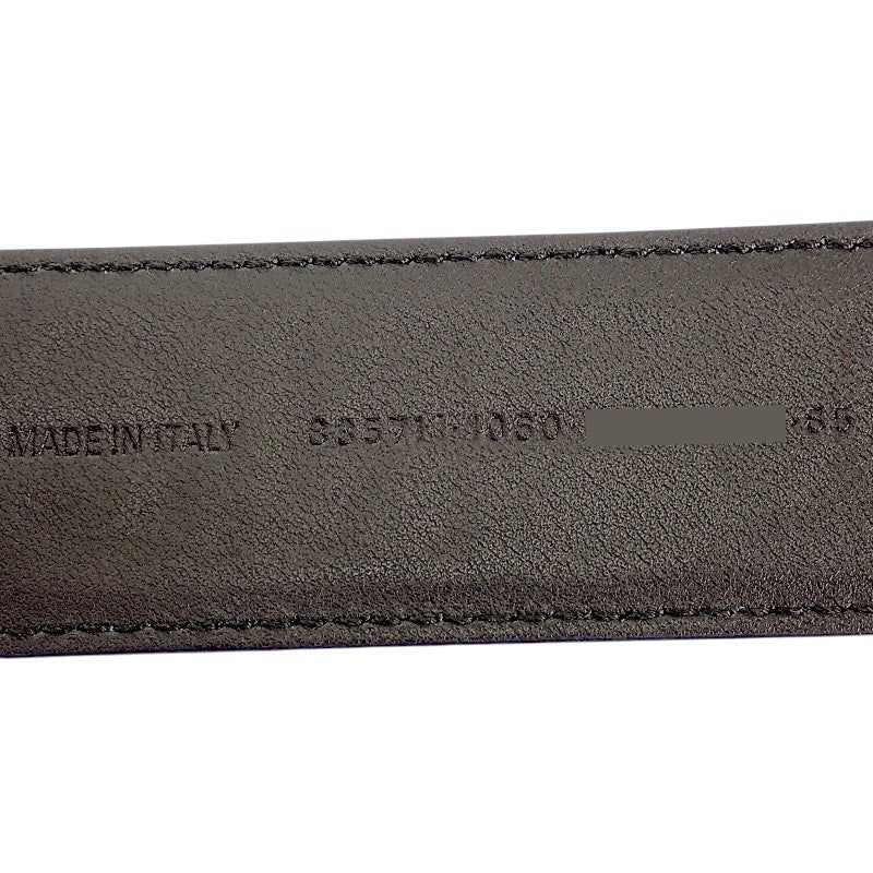 バレンシアガ BALENCIAGA プリントレターベルト 85 835711 2ABZS 1060 ベルト カーフ ブラック シルバー金具 メンズ【中古】【ABランク】