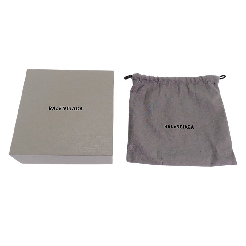 バレンシアガ BALENCIAGA プリントレターベルト 85 835711 2ABZS 1060 ベルト カーフ ブラック シルバー金具 メンズ【中古】【ABランク】