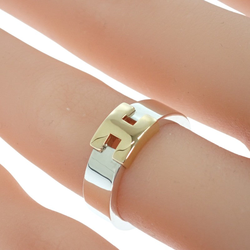 エルメス HERMES ニューヘラクレス 指輪 49 9号 リング K18イエローゴールド シルバー925 レディース【中古】【Aランク】