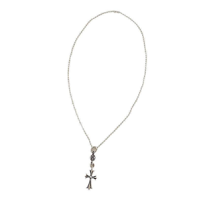 クロムハーツ CHROME HEARTS 1ボール タイニ―CHクロス チャーム 2352-304-0010-9100 ネックレス シルバー925 メンズ ユニセックス【中古】【ABランク】