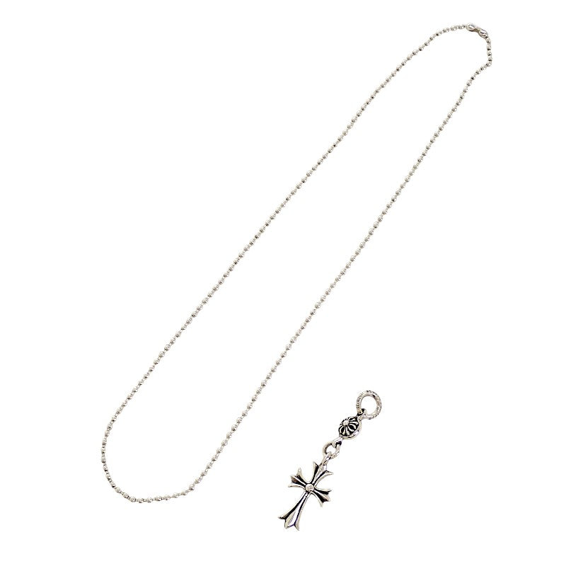 クロムハーツ CHROME HEARTS 1ボール タイニ―CHクロス チャーム 2352-304-0010-9100 ネックレス シルバー925 メンズ ユニセックス【中古】【ABランク】