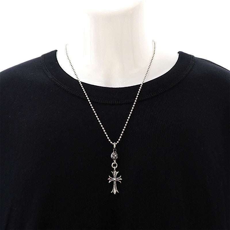 クロムハーツ CHROME HEARTS 1ボール タイニ―CHクロス チャーム 2352-304-0010-9100 ネックレス シルバー925 メンズ ユニセックス【中古】【ABランク】