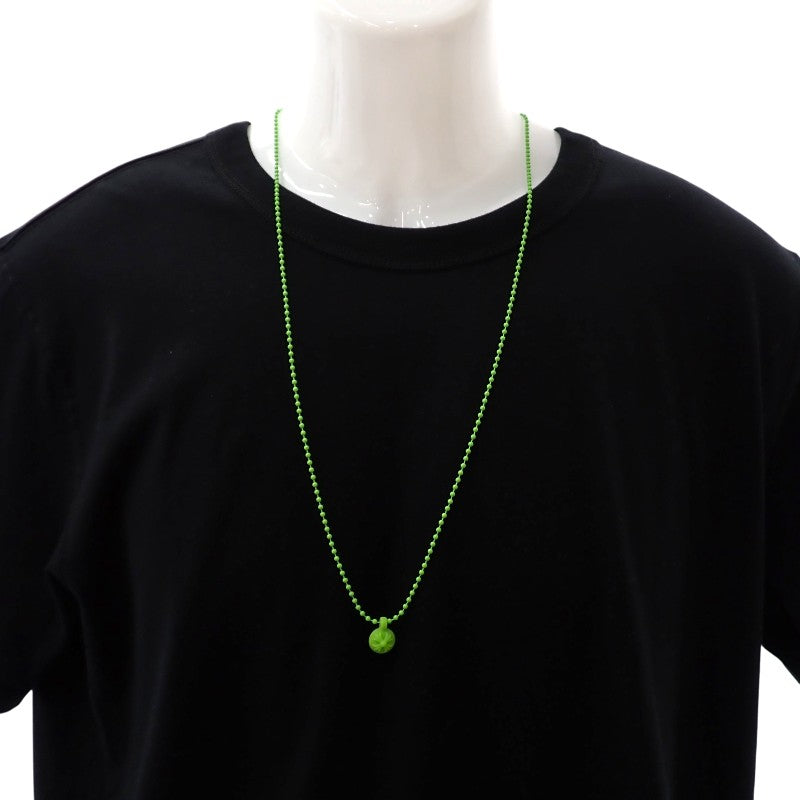 クロムハーツ CHROME HEARTS ラバークロスボール ネックレス ラバー ライトグリーン メンズ ユニセックス【中古】【Aランク】