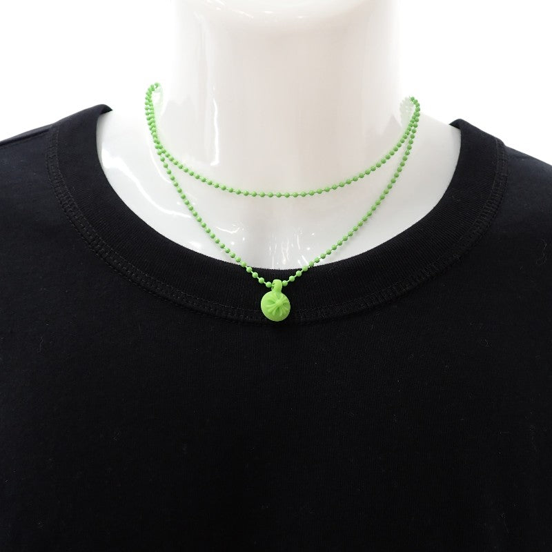 クロムハーツ CHROME HEARTS ラバークロスボール ネックレス ラバー ライトグリーン メンズ ユニセックス【中古】【Aランク】