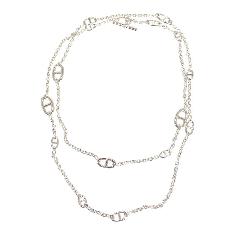 エルメス HERMES ファランドール ロング H104568B 00 ネックレス シルバー925 シルバー レディース メンズ【中古】【Aランク】