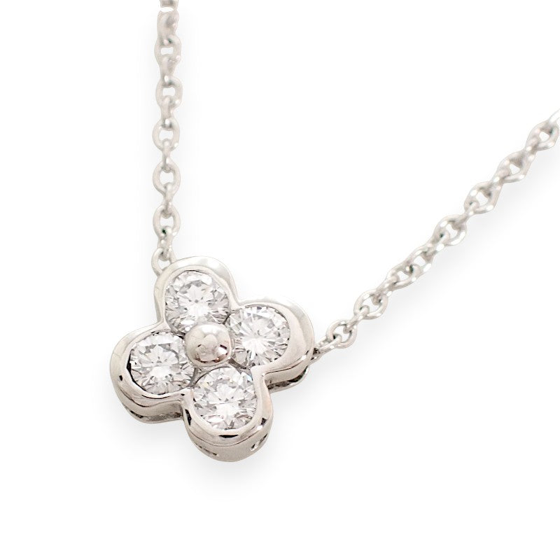蒂芙尼 TIFFANY&Co. 鑲鑽項鍊 Pt950鉑金 鑽石 銀色 女款【中古】【A級品】