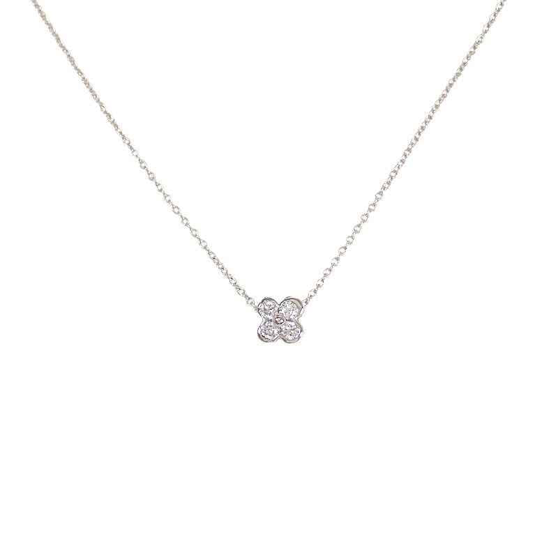 ティファニー TIFFANY&Co. ベゼルセット ネックレス Pt950プラチナ ダイヤモンド シルバー レディース【中古】【Aランク】