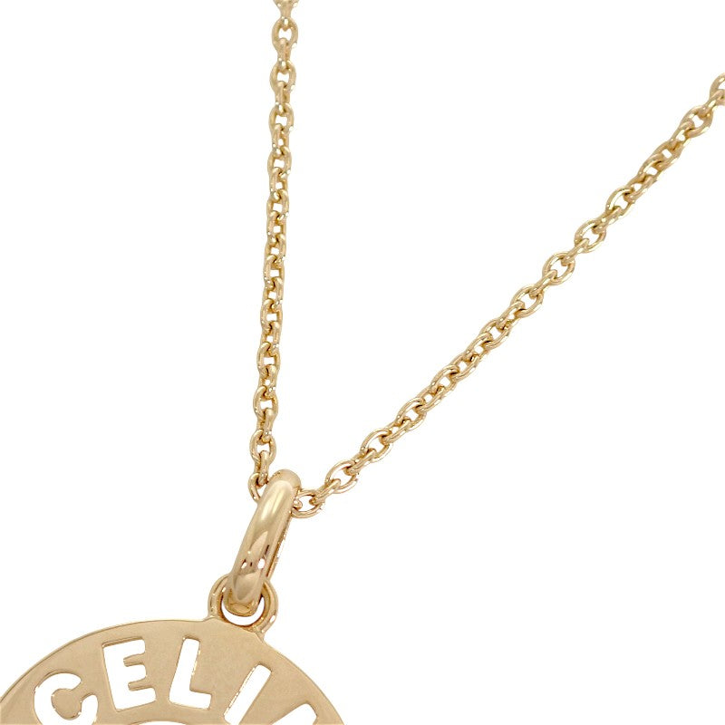セリーヌ CELINE マカダム サークル ネックレス K18イエローゴールド レディース メンズ【中古】【Aランク】