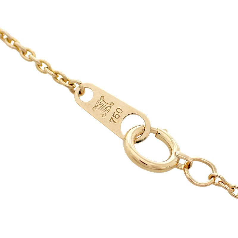 セリーヌ CELINE マカダム サークル ネックレス K18イエローゴールド レディース メンズ【中古】【Aランク】