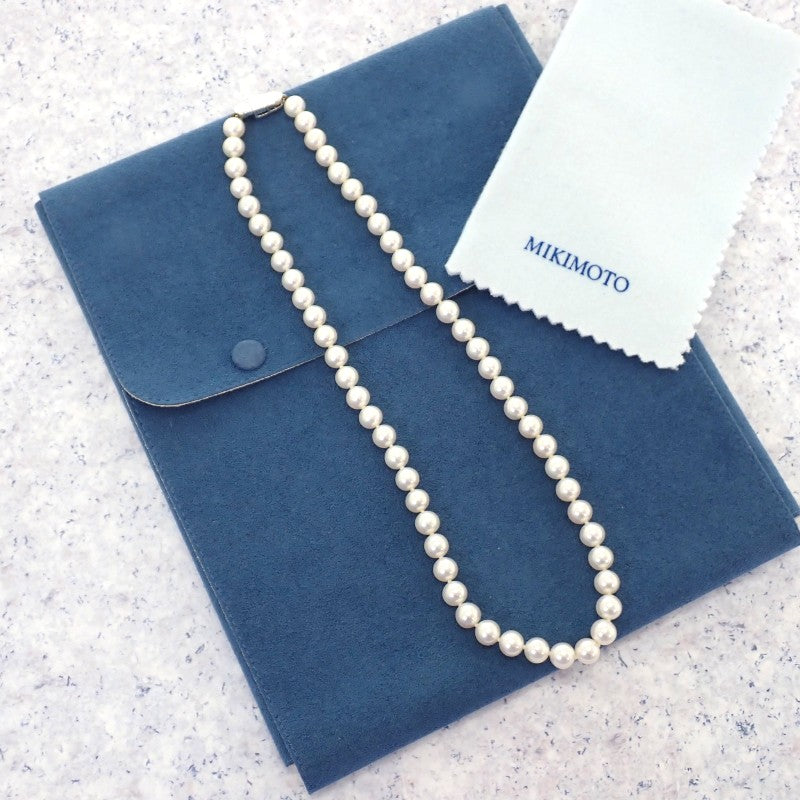 ミキモト MIKIMOTO アコヤ パール ネックレス K18ホワイトゴールド レディース【中古】【Aランク】