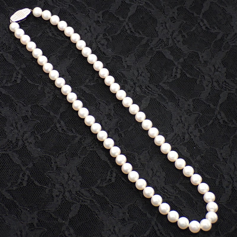 ミキモト MIKIMOTO アコヤ パール ネックレス K18ホワイトゴールド レディース【中古】【Aランク】