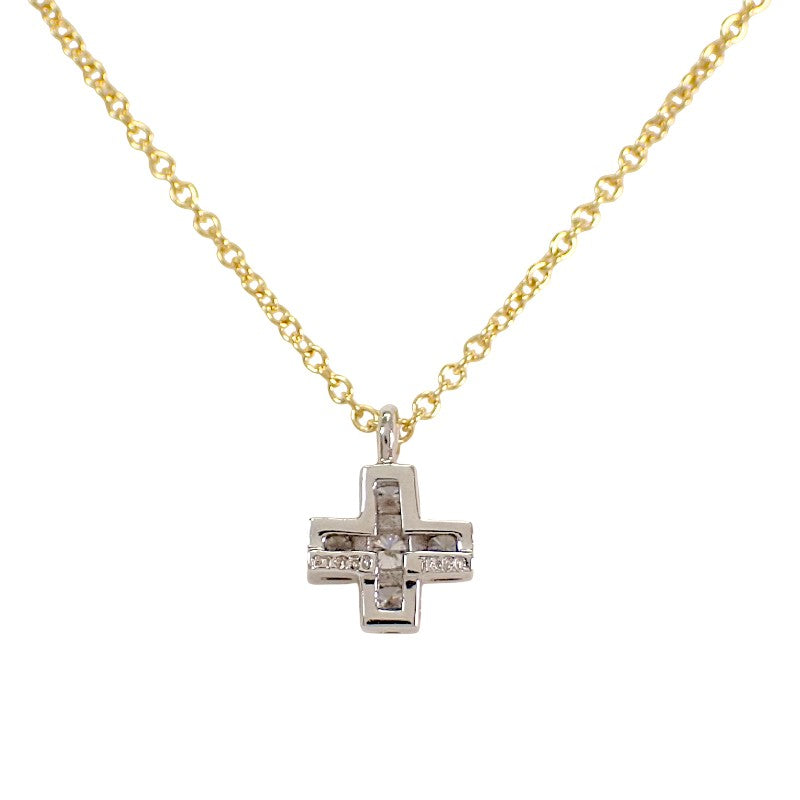 ティファニー TIFFANY&Co. クルーシフォーム ネックレス Pt950プラチナ K18イエローゴールド シルバー ゴールド レディース メンズ【中古】【Aランク】