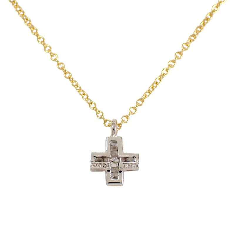 ティファニー TIFFANY&Co. クルーシフォーム ネックレス Pt950プラチナ K18イエローゴールド シルバー ゴールド レディース メンズ【中古】【Aランク】