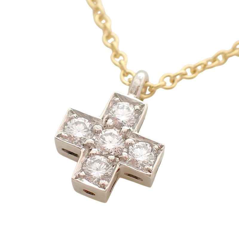 ティファニー TIFFANY&Co. クルーシフォーム ネックレス Pt950プラチナ K18イエローゴールド シルバー ゴールド レディース メンズ【中古】【Aランク】