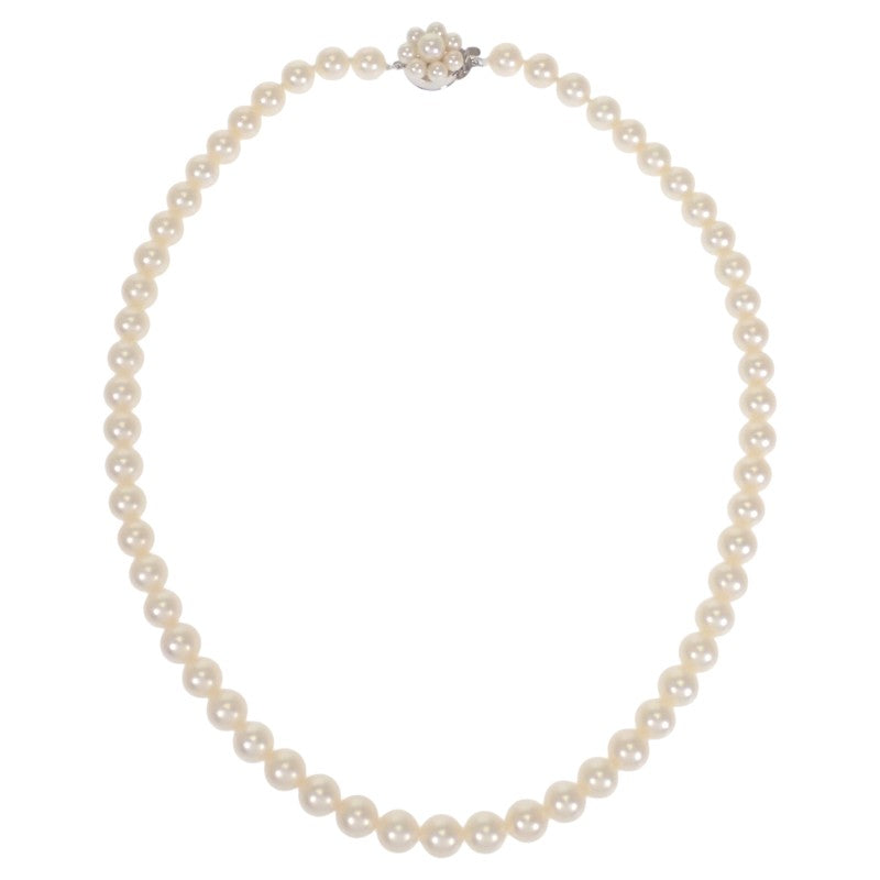 TASAKI 御木本 Akoya 珍珠項鍊 Akoya 養殖珍珠 K14白金 白色 女款【中古】【A級品】