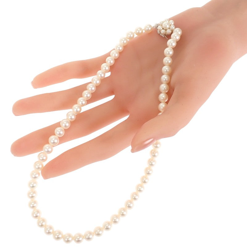 タサキ TASAKI アコヤ パールネックレス ネックレス アコヤ真珠 K14ホワイトゴールド ホワイト レディース【中古】【Aランク】