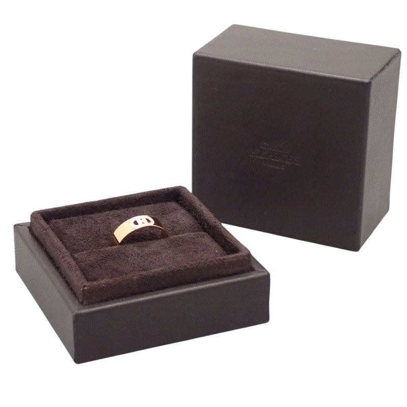 愛馬仕 HERMES H之錨PM 13號 H115601B 戒指 K18玫瑰金 鑽石 女款【中古】【A級品】