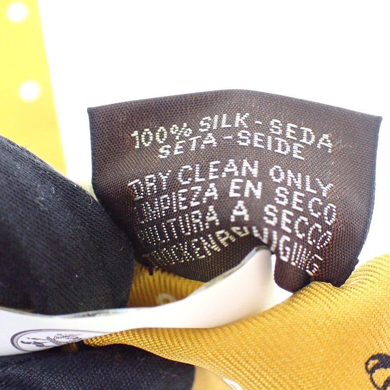 エルメス HERMES ツイリー GUEPARDS BANDANA H064179S_03 スカーフ シルク グリペール×ルージュアッシュ イエロー レディース【中古】【Aランク】