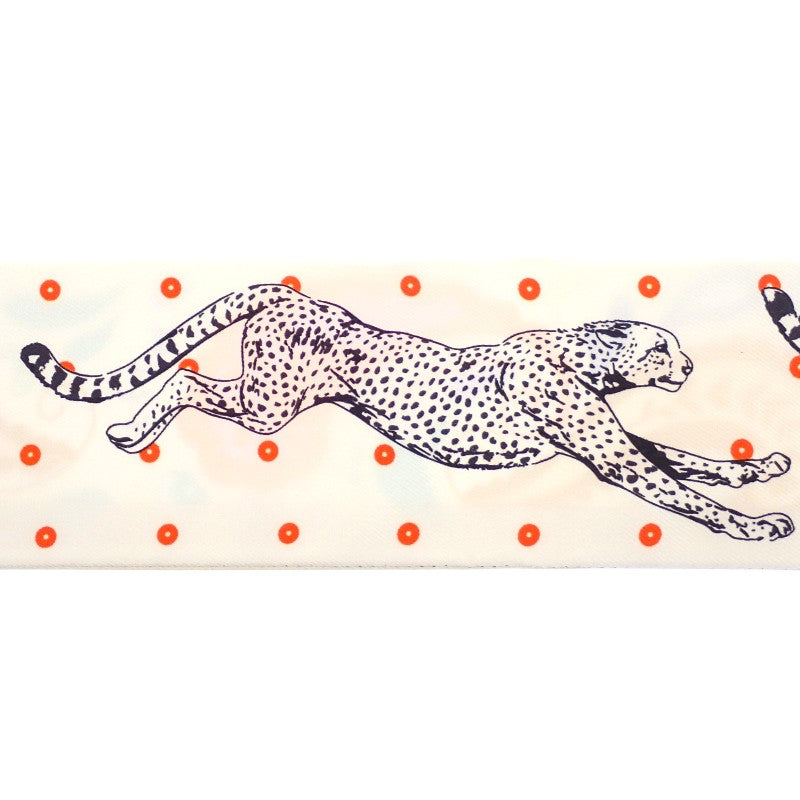 エルメス HERMES ツイリー GUEPARDS BANDANA H064179S_07 スカーフ シルク ジョーヌ・スフル×オレンジ×グリーン ホワイト レディース【中古】【Aランク】