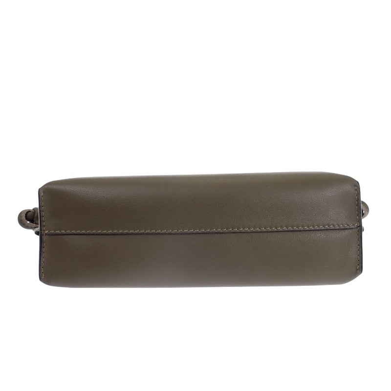 ロエベ LOEWE フラメンコクラッチ ミニ A411FC2XA6 2WAYバッグ ナッパカーフスキン ダークカーキ ゴールド金具 レディース【中古】【Aランク】