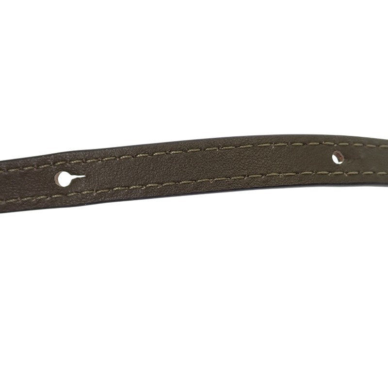 ロエベ LOEWE フラメンコクラッチ ミニ A411FC2XA6 2WAYバッグ ナッパカーフスキン ダークカーキ ゴールド金具 レディース【中古】【Aランク】