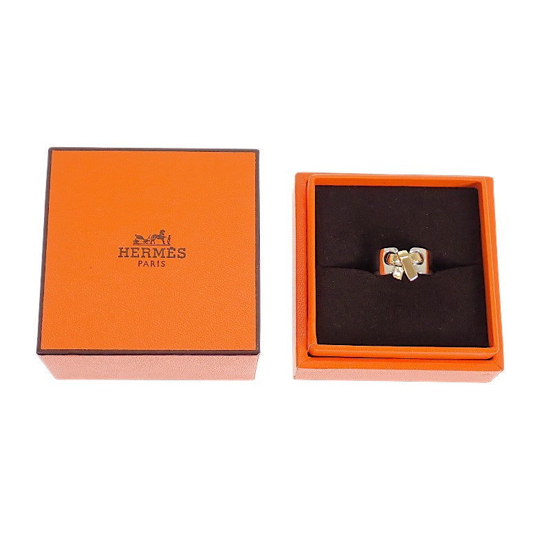 エルメス HERMES ラセット 指輪 52 10号 リング K18イエローゴールド シルバー925 レディース【中古】【ABランク】