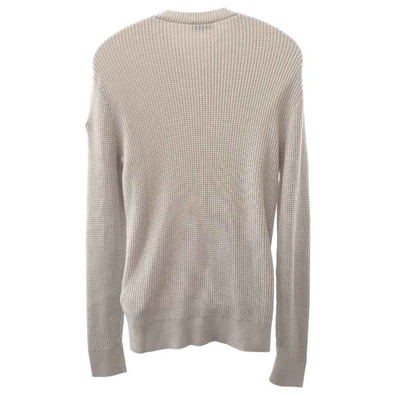 モンクレール MONCLER GIROCOLLO TRICOT ロゴワッペン L I20919C00007M1367 セーター コットン グレー メンズ【中古】【Aランク】