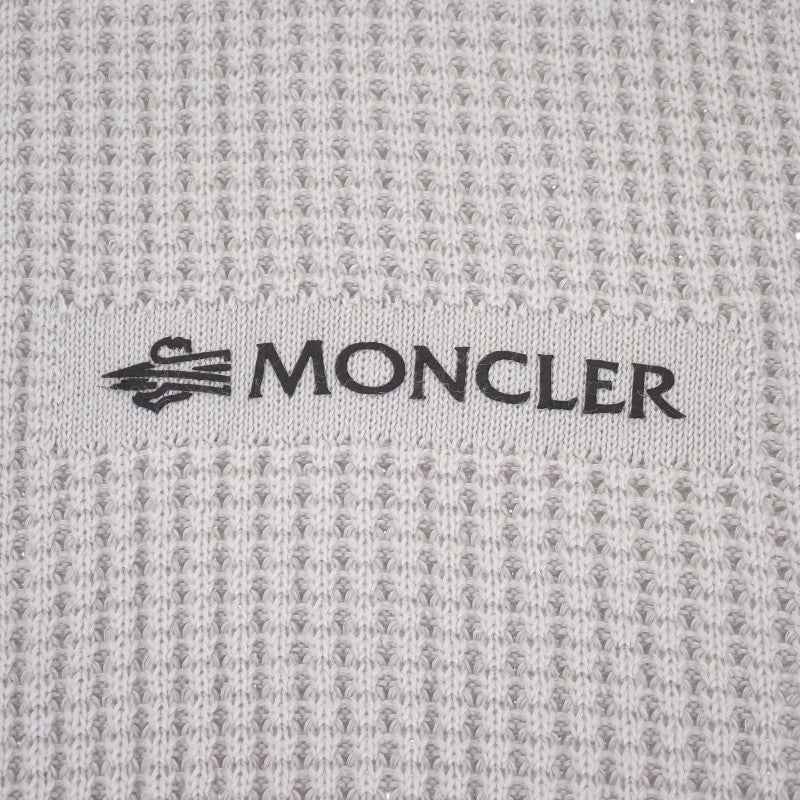 モンクレール MONCLER GIROCOLLO TRICOT ロゴワッペン L I20919C00007M1367 セーター コットン グレー メンズ【中古】【Aランク】