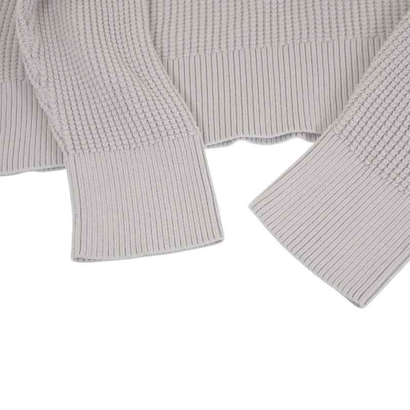 モンクレール MONCLER GIROCOLLO TRICOT ロゴワッペン L I20919C00007M1367 セーター コットン グレー メンズ【中古】【Aランク】