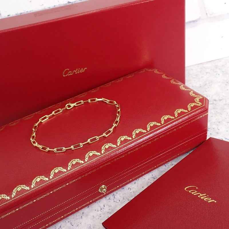 カルティエ CARTIER サントスドゥチェーン スモール B6090300 ブレスレット K18イエローゴールド メンズ レディース【中古】【Aランク】