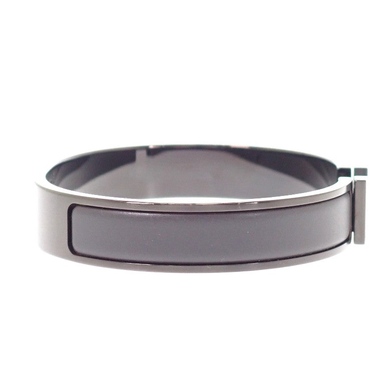 エルメス HERMES ブレスレット クリックHH H703203FK01_T5 バングル エナメル レザー ソーブラック メンズ レディース【中古】【Aランク】