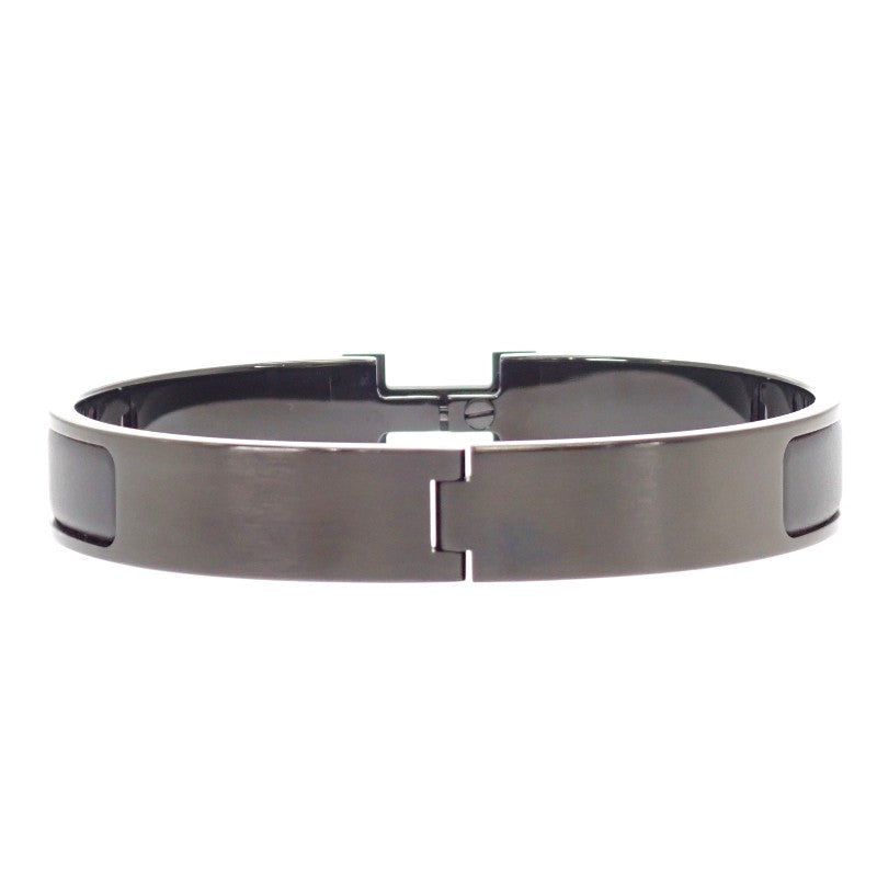 エルメス HERMES ブレスレット クリックHH H703203FK01_T5 バングル エナメル レザー ソーブラック メンズ レディース【中古】【Aランク】