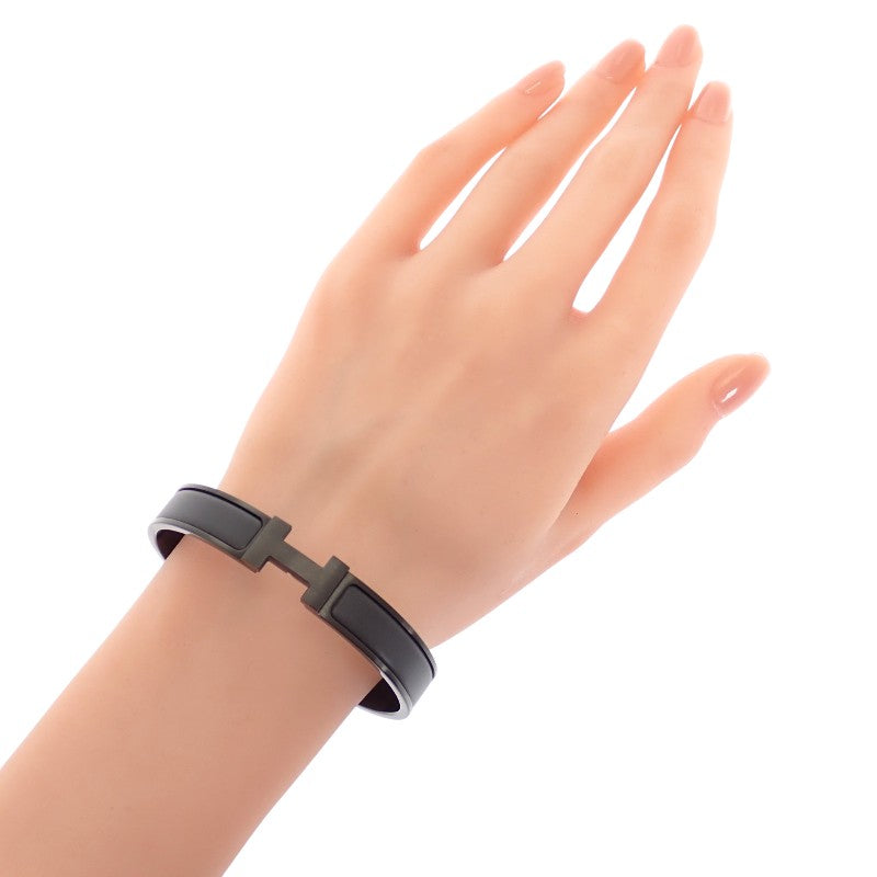 エルメス HERMES ブレスレット クリックHH H703203FK01_T5 バングル エナメル レザー ソーブラック メンズ レディース【中古】【Aランク】