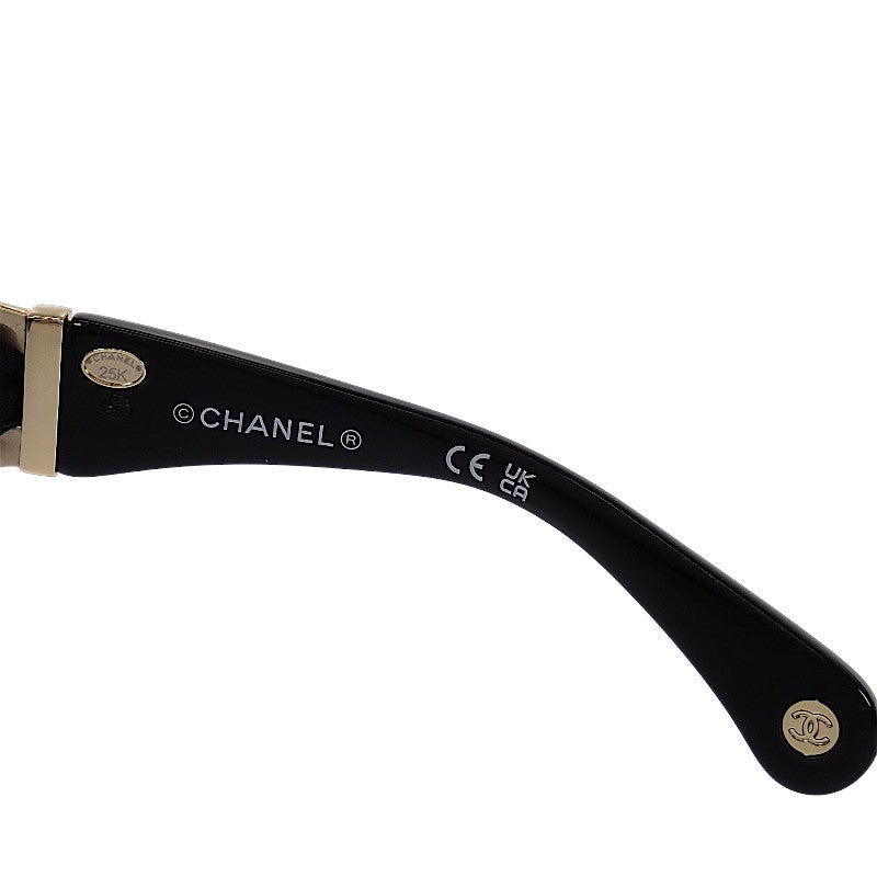 シャネル CHANEL オーバル シェイプ A71748 サングラス メタル アセテート ブラック レディース【中古】【Aランク】