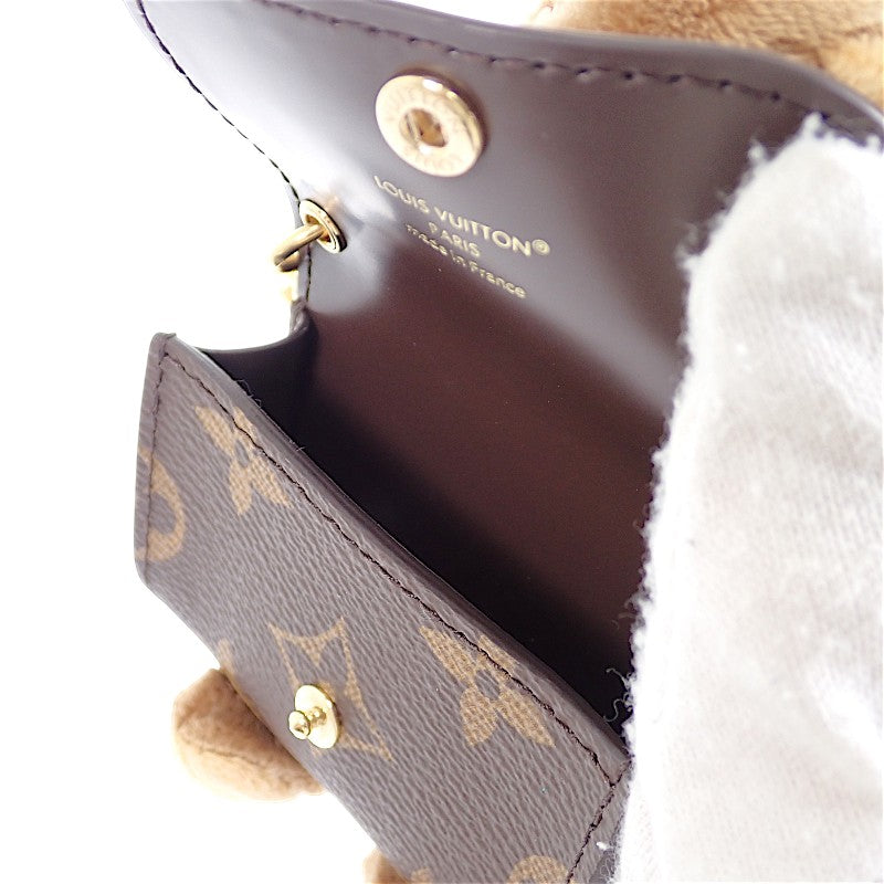 ルイヴィトン LOUIS VUITTON LVキュートモノグラム M03748 バッグチャーム モノグラムキャンバス ブラウン ゴールド金具 レディース【中古】【Aランク】