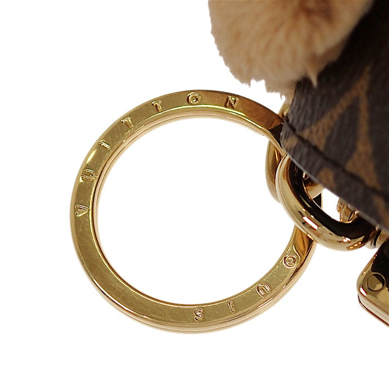 ルイヴィトン LOUIS VUITTON LVキュートモノグラム M03748 バッグチャーム モノグラムキャンバス ブラウン ゴールド金具 レディース【中古】【Aランク】