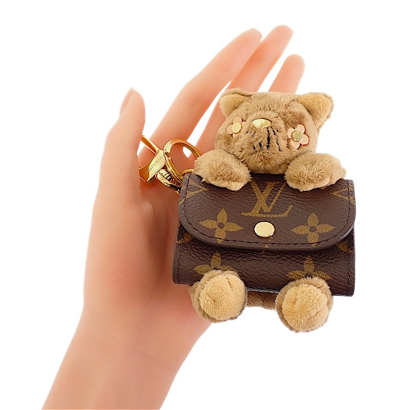 ルイヴィトン LOUIS VUITTON LVキュートモノグラム M03748 バッグチャーム モノグラムキャンバス ブラウン ゴールド金具 レディース【中古】【Aランク】