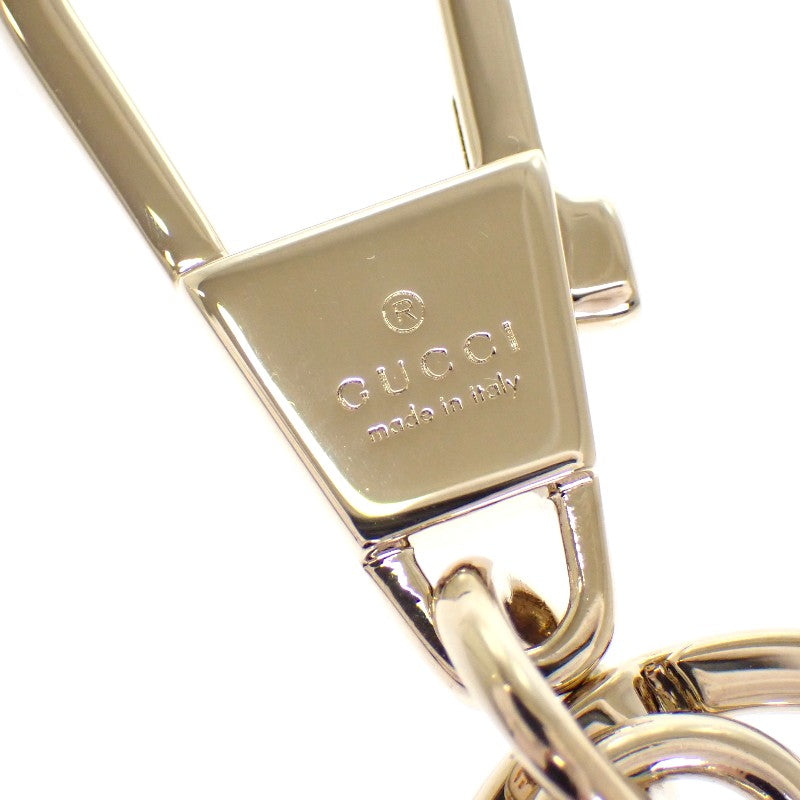 グッチ GUCCI ブロンディキーチェーン 818798_I11DS_8041 バッグチャーム メタル ゴールド ロッソアンコーラ レディース【中古】【Aランク】
