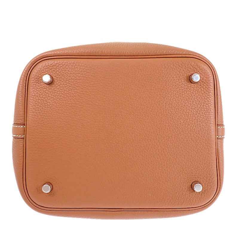 エルメス HERMES ピコタンロック MM ハンドバッグ トリヨンクレマンス ブラウン シルバー金具 レディース【中古】【Aランク】