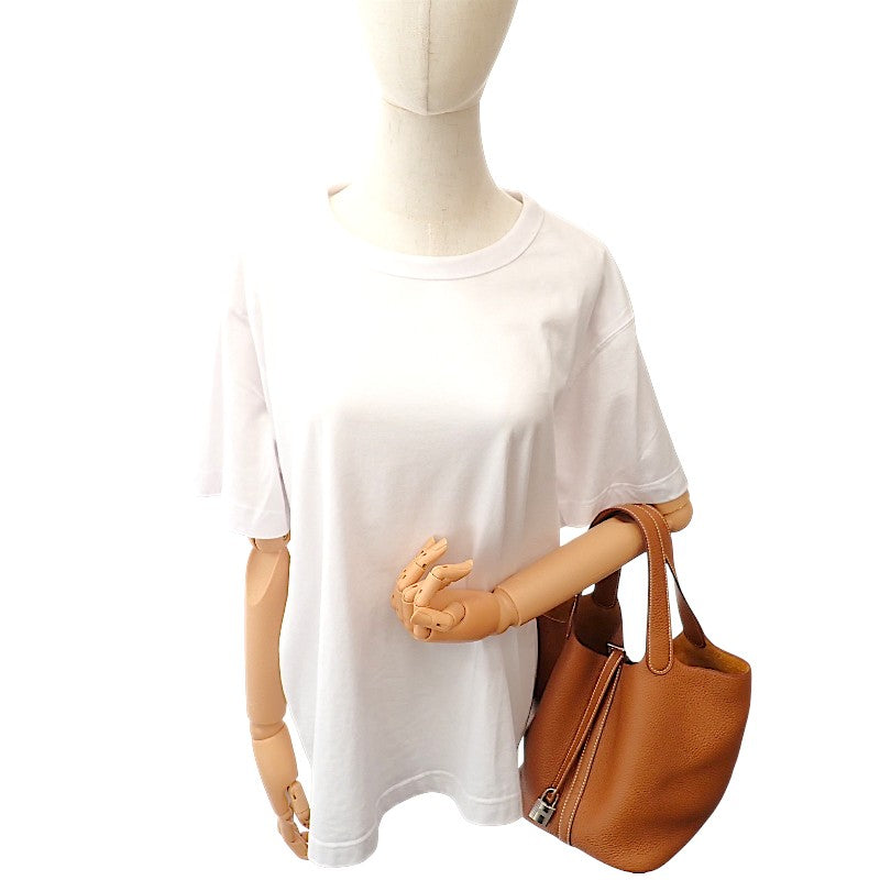 愛馬仕 HERMES Picotin Lock MM 手提包 Taurillon Clemence 牛皮 棕色 銀色五金 女士【二手】【A級品】