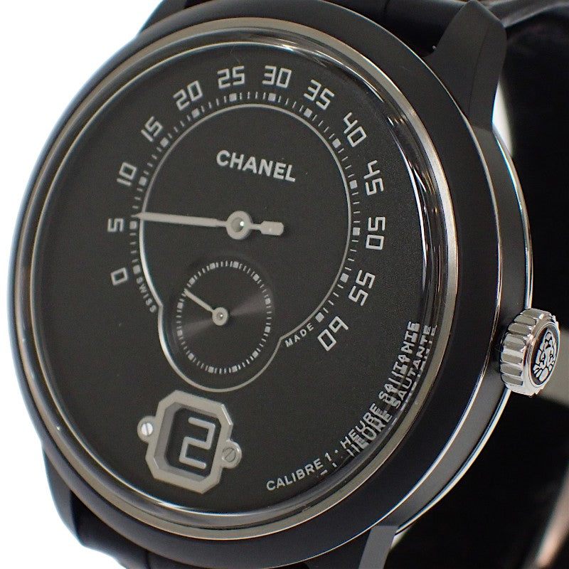 シャネル CHANEL ムッシュー ドゥ シャネル メンズ ウォッチ 世界55本限定 H5486 腕時計 ステンレススチール セラミック ブラック エディションノワール 手巻き ブラック文字盤 メンズ【中古】【Aランク】