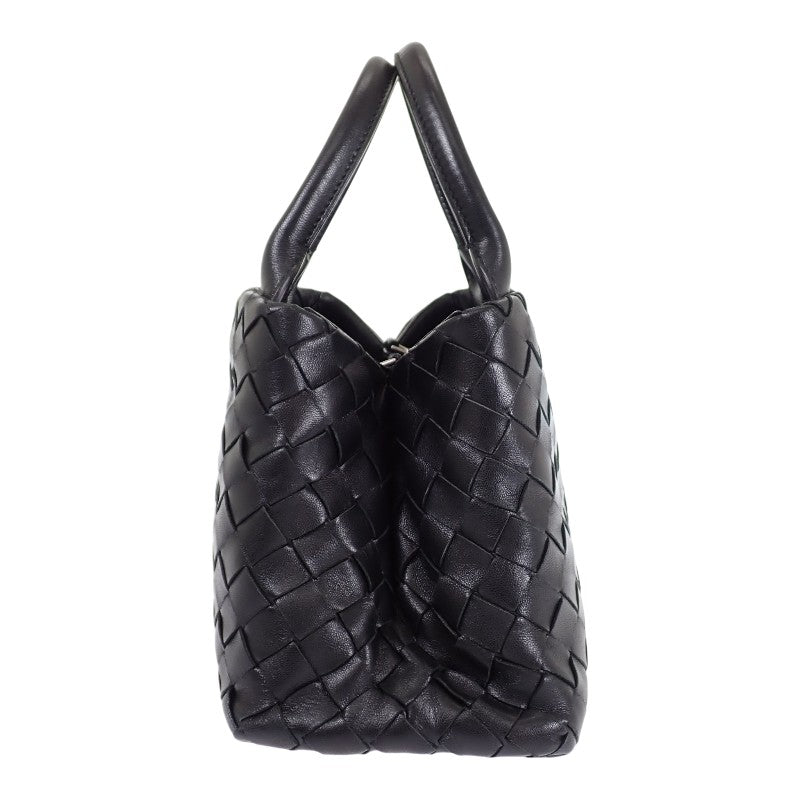 Bottega Veneta Handbag 607326VCPP18803 2-Way Bag Intrecciato Black Silver Hardware Ladies 【Used】 【AB Rank】