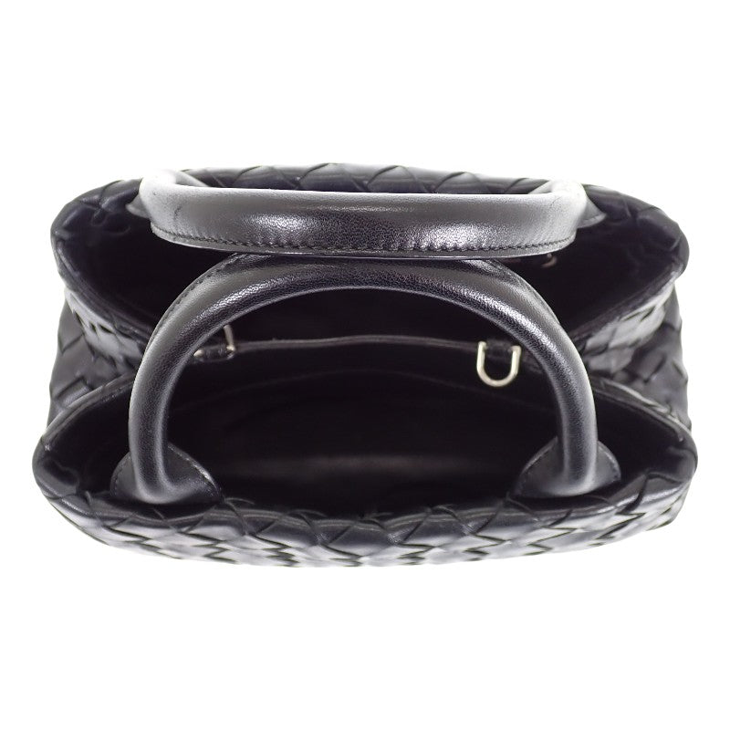 Bottega Veneta Handbag 607326VCPP18803 2-Way Bag Intrecciato Black Silver Hardware Ladies 【Used】 【AB Rank】