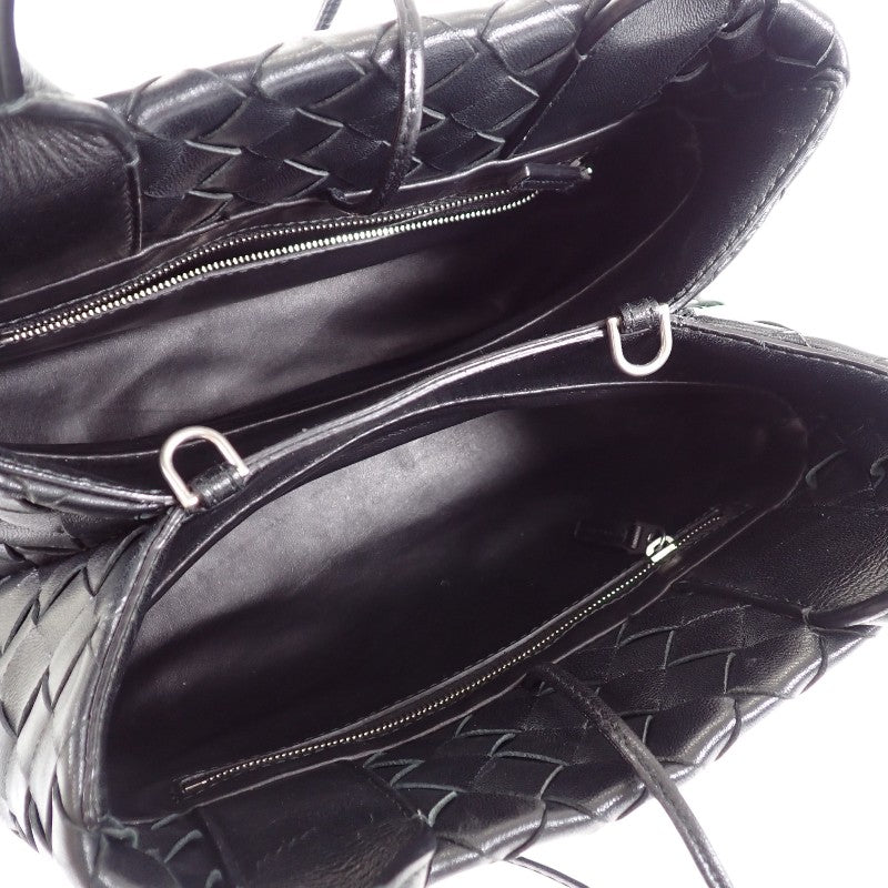 Bottega Veneta Handbag 607326VCPP18803 2-Way Bag Intrecciato Black Silver Hardware Ladies 【Used】 【AB Rank】