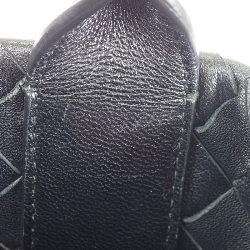 ボッテガヴェネタ BOTTEGA VENETA ハンドバッグ 607326VCPP18803 2WAYバッグ イントレチャート ブラック シルバー金具 レディース【中古】【ABランク】