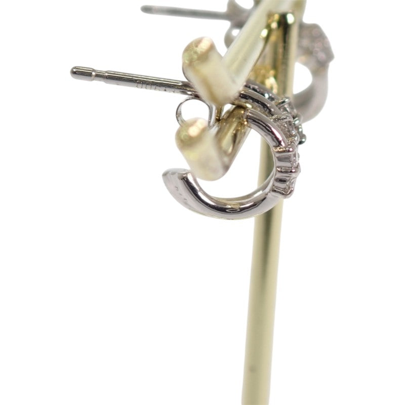 デザインジュエリー フープ ピアス Pt900プラチナ ダイヤモンド レディース【中古】【Aランク】