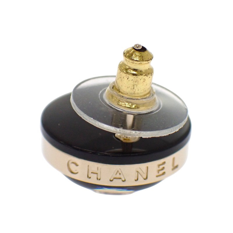 シャネル CHANEL CCターンロック ABA005 ピアス メタル ブラック ゴールド金具 レディース【中古】【Aランク】