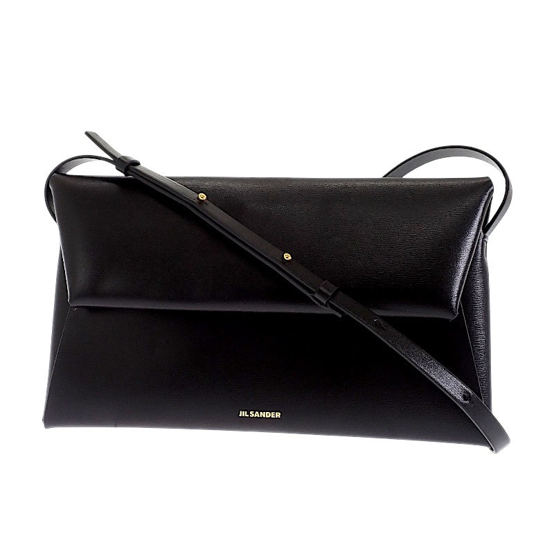 ジルサンダー JIL SANDER FOLDED フォルデッド スモール J07VL0028P4840 ショルダーバッグ カーフ ブラック ゴールド金具 レディース【中古】【ABランク】