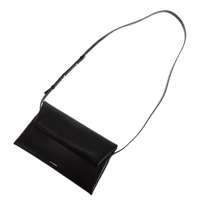 ジルサンダー JIL SANDER FOLDED フォルデッド スモール J07VL0028P4840 ショルダーバッグ カーフ ブラック ゴールド金具 レディース【中古】【ABランク】